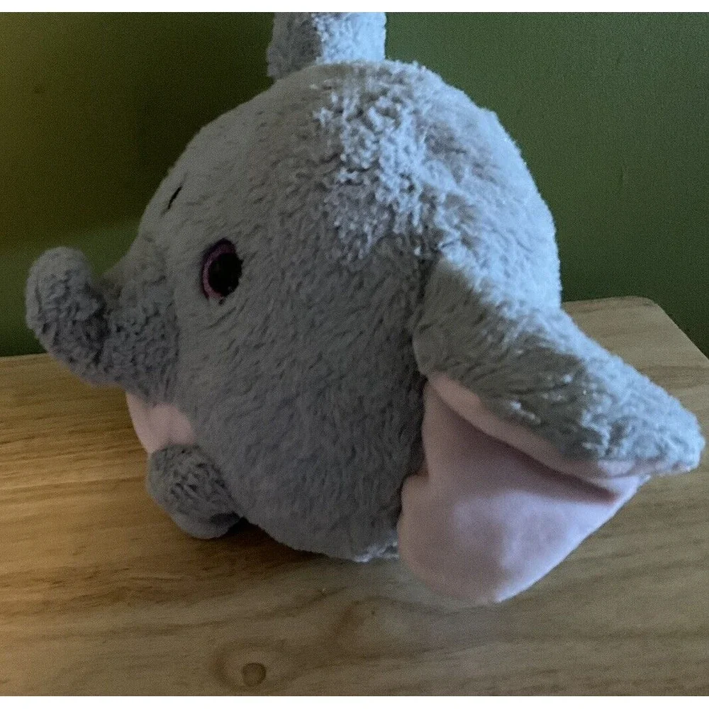 Elephant Stuffed Animal Big Glitter‎ Pink Eyes, Round, 8